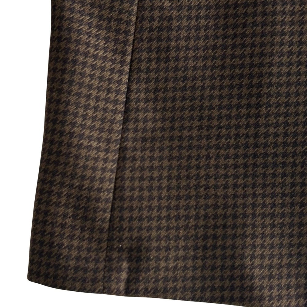 Mens Vintage Sport Coat Brown Houndstooth Wool Blazer 42R Academic Brandini - Picture 7 of 11